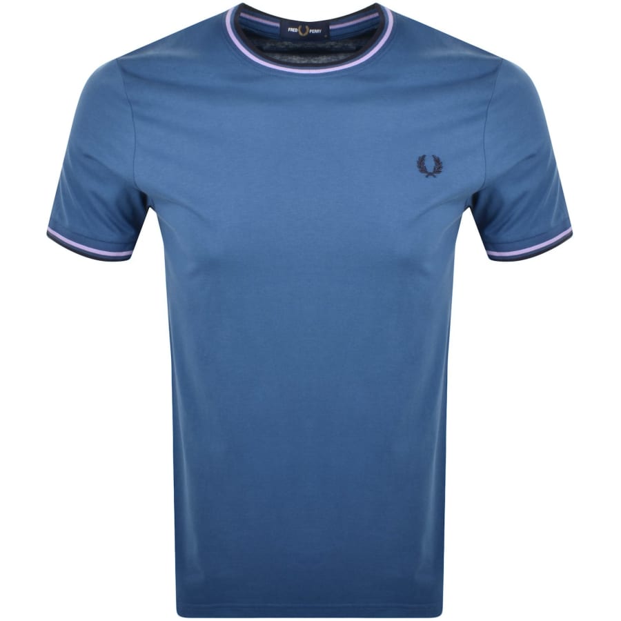 Fred Perry Twin Tipped T Shirt Blue